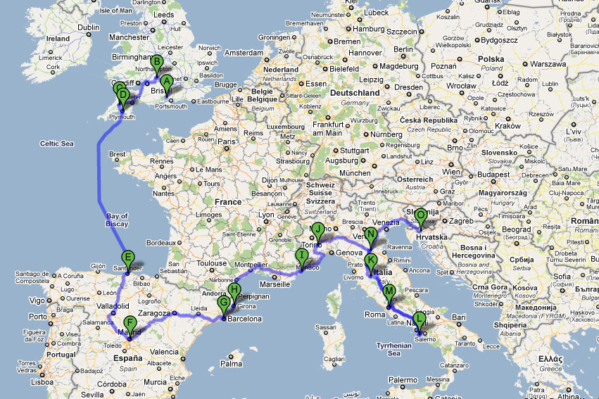 european trip planner